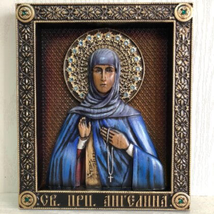 Резная икона Преподобная Ангелина Сербская