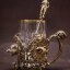Подстаканник из латуни «Сафари» с ложкой