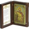 Настольная икона "Святой равноапостольный князь Владимир" на мореном дубе