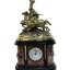 Часы каминные из креноида "Джигитовка" 43 см