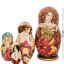 Матрешка 5-ть мест "Альфонс Муха - Драгоценные камни. Рубин"