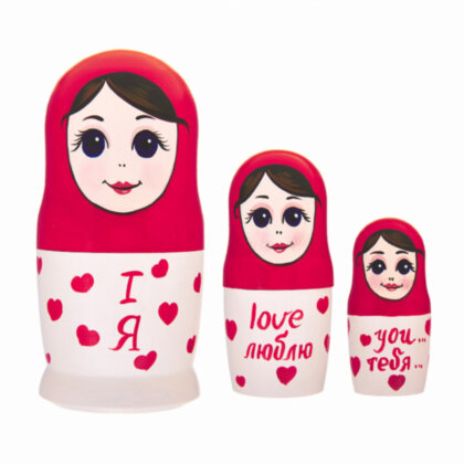 Деревянная игрушка Матрёшка 3-мест "Признание"