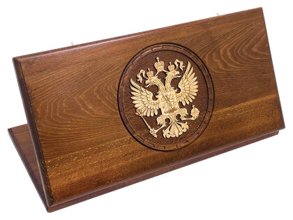 Нарды резные "Герб РФ" 60 см