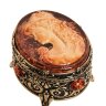 Шкатулка "Камея Юность" (латунь, янтарь)