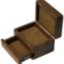 Шкатулка двухуровневая резная "Аврора под Дворцовым мостом" из дуба