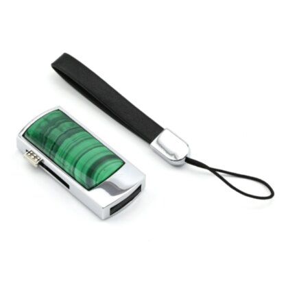 Сувенирная флеш карта с малахитом, 64GB