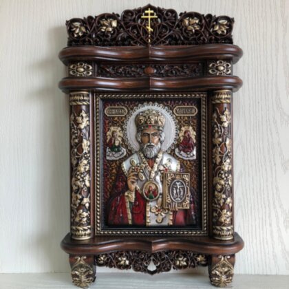 Резная Икона Николай Угодник