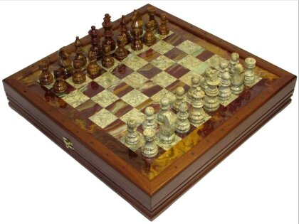 Шахматы каменные "Американские" (высота короля 3,50)