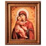 Икона «Владимирская Божия Матерь» из янтаря