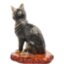 Фигурка "Кот Шеба" (латунь, янтарь)