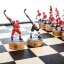 Шахматы деревянные с металлическими фигурами «Хоккей» Золотая серия Канада СССР 37х37 см