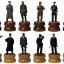 Шахматы исторические эксклюзивные "Великая Отечественная Война" с покрашенными фигурами из цинкового сплава