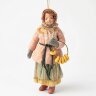 Ватная елочная игрушка «Девочка с баранками»
